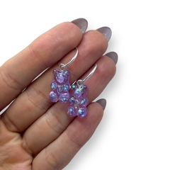 YUMMY Aros Argollas con Osos Yummy - Variedad de Colores Plata 925