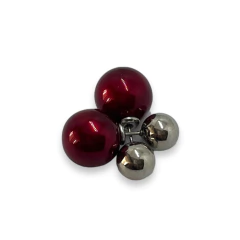 3335 Aros Estilo Dior Bordo (8x12 mm) Acero Quirúrgico - comprar online