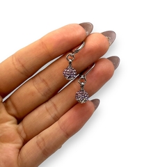 3193-LB Aros Colgantes bola de fuego Violeta (8 mm) Acero Quirúrgico - comprar online