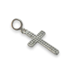 MINI 36 Dije para Charms Cruz - Variedad de Colores Plata Italiana - Stal Joyas