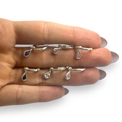 SE 1 Aros Argollas Gotas - Variedad de Colores Plata y Oro - comprar online
