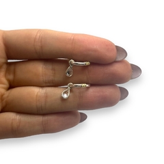 SE 1 Aros Argollas Gotas - Variedad de Colores Plata y Oro - Stal Joyas