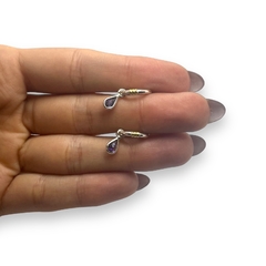 SE 1 Aros Argollas Gotas - Variedad de Colores Plata y Oro - tienda online