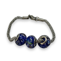 TINI-15 Pulsera 3 Donas Azules Acero Quirúrgico - comprar online