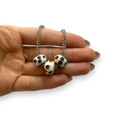 TINI-21 Pulsera Premium 3 Donas Animal Print Acero Quirúrgico
