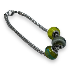 TINI-34 Pulsera 3 Donas Verdes Acero Quirúrgico - comprar online