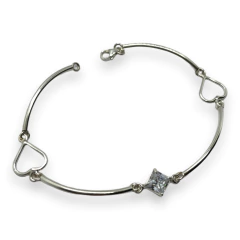 SE 2 Pulsera Premium Corazones y Cubic Plata 925