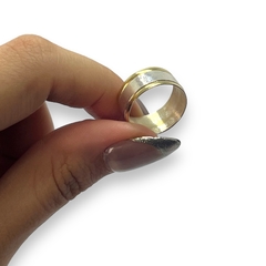 Imagen de ALIPA Alianza 8 mm Plata y Oro (X UNIDAD)