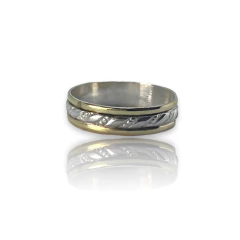 ALIF3 Alianza 5 mm Plata y Oro (X UNIDAD) - tienda online
