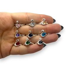 ART 92 Anillos Premium Cisne - Variedad de Colores Plata 925