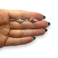 ART 93 Anillo Trenzado Frutilla - Variedad de Colores Plata 925