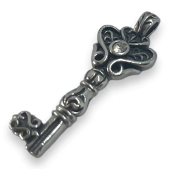 5569-BL Dije Llave con Cubic Blanco Acero Quirúrgico - comprar online