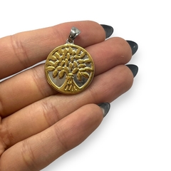 5641 Dije Arbol de la Vida Acero Quirúrgico Dorado - comprar online