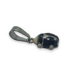 5636-N Dije Vaquita de San Antonio Negra Acero Quirúrgico - comprar online