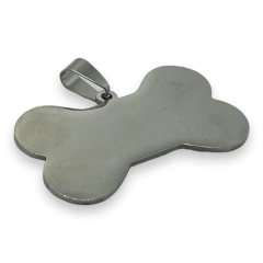 5687 Dije Hueso de Perrito - Ideal para Grabado (40x25 mm) Acero Quirúrgico