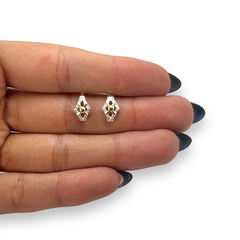 ART 14-15 Aros Pasantes de Diseño Plata y Oro - comprar online