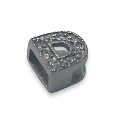 IN-4 Letras Iniciales Pasantes con Cubic - Últimas Unidades (10 mm) Plata Italiana - Stal Joyas