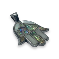 6073 Dije Mano de Fatima (45x30mm) Acero Quirúrgico - comprar online