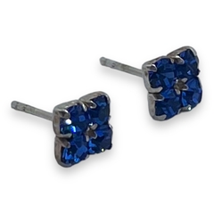 MOA 7 Aros Pasantes Cuadrados - Variedad de Colores (8 mm) Plata 925 - Stal Joyas