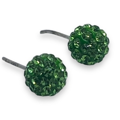 AR-BF VE Aros Bola de Fuego Verde (8mm)lata 925