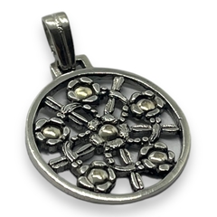 DI-1014 Dije Flores / Ultimas Unidades (25mm) Plata y Oro - comprar online