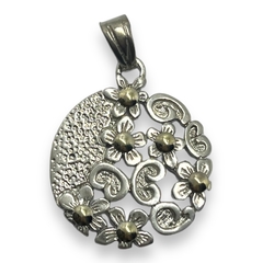 DI-993 Dije de Diseño / Ultimas Unidades (30mm) Plata y Oro