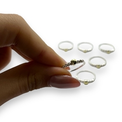 ART-101 Anillo Cubics y Duble Plata y Oro - comprar online