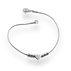 8834 Pulsera con Dije - Variedad de Modelos Acero Blanco - tienda online