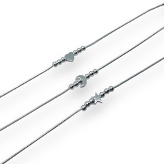 8834 Pulsera con Dije - Variedad de Modelos Acero Blanco - comprar online