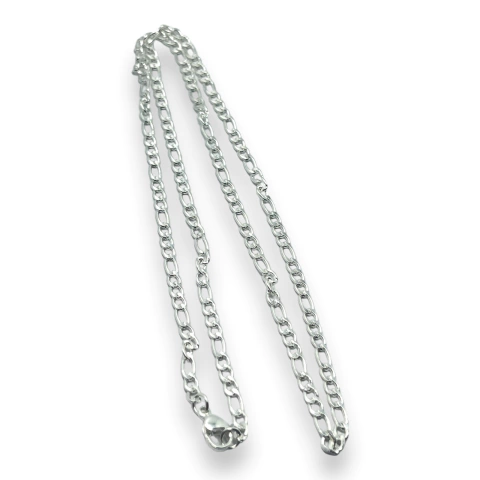 4257-45/50 Cadena Eslabones 3x1 - Variedad de Medidas Acero Blanco