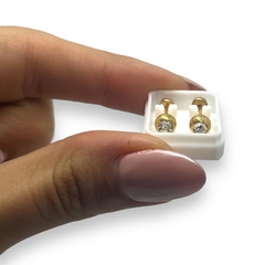 3322-122 Abridor Bolita 6 mm y Cubic Blanco Acero Dorado en internet