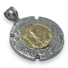 5773 Dije Religioso San Benito Premium (28 mm) Acero Quirúrgico Dorado - comprar online
