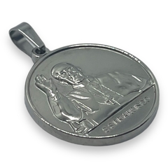 5788 Dije Circular Papa Francisco (28 mm) Acero Quirúrgico