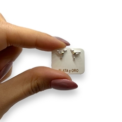ART-24 Aros Pasantes Colibri Plata y Oro - comprar online