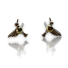 ART-24 Aros Pasantes Colibri Plata y Oro