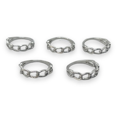 ART-107 Anillo Cadenas Plata 925 - comprar online