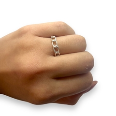 ART-107 Anillo Cadenas Plata 925 - Stal Joyas