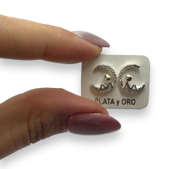 ART 24 Aro Hombre en la Luna Premium Plata y Oro - Stal Joyas