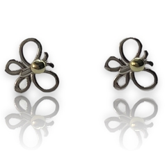 ART 24 Aros Pasantes Mariposa-7 Plata y Oro - comprar online