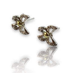ART 24 Aros Pasantes Mariposa-6 Plata y Oro - comprar online