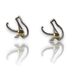 ART 24 Aros Pasantes Ojo de Horus Plata y Oro - comprar online