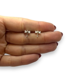 ART 24 Aros Pasantes Libelula -3 Plata y Oro - comprar online