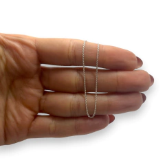 1.7 / 1.5 / 1.4 gr Cadena Finita - Variedad de Medidas Plata Italiana