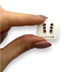 ART 104 Aros 3 Cubics - Variedad de Colores Plata 925 - Stal Joyas
