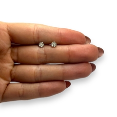 ART 1 Aros Pasantes Flor Roseta -5 Plata 925 - comprar online