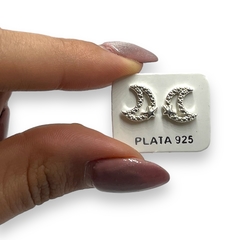 ART 1 Aros Pasantes Lunas Premium Plata 925 - comprar online