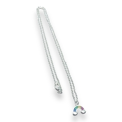 4255-4 Conjunto Dije+Cadena Arcoíris Multicolor Acero Blanco en internet
