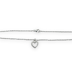 4255-5 Conjunto Dije+Cadena Corazon Acero Blanco - comprar online