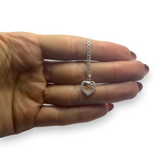4255-5 Conjunto Dije+Cadena Corazon Acero Blanco en internet
