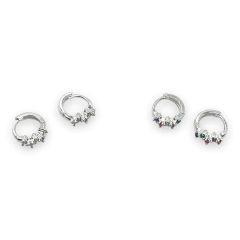 3592-3-4 Aros Cubanos Piedras - Variedad de Colores Acero Blanco - comprar online